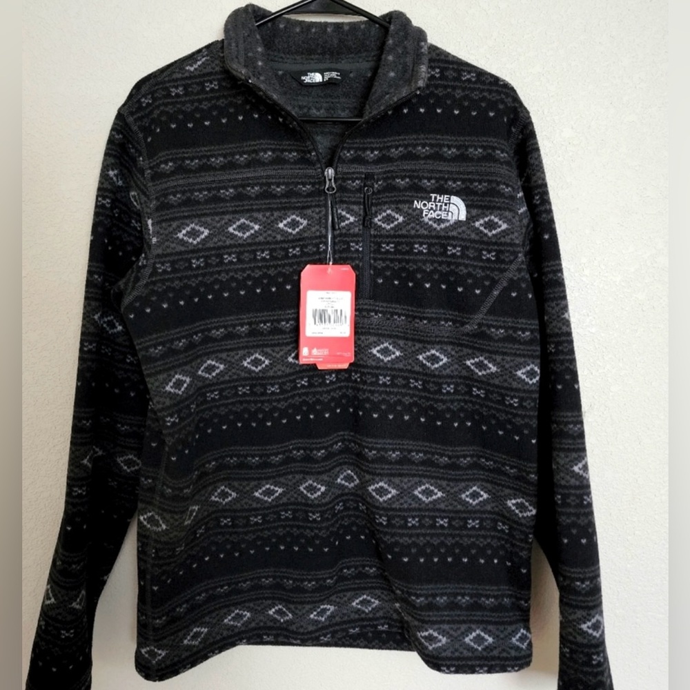 NWT THE NORTH FACE - GORDON LYONS 1/4 ZIP - GREY - MEDIUM FLEECE